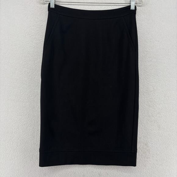 Trina Turk Dresses & Skirts - TRINA TURK Skirt M Straight Pencil Zip Back Lined Modal Stretch Career Black